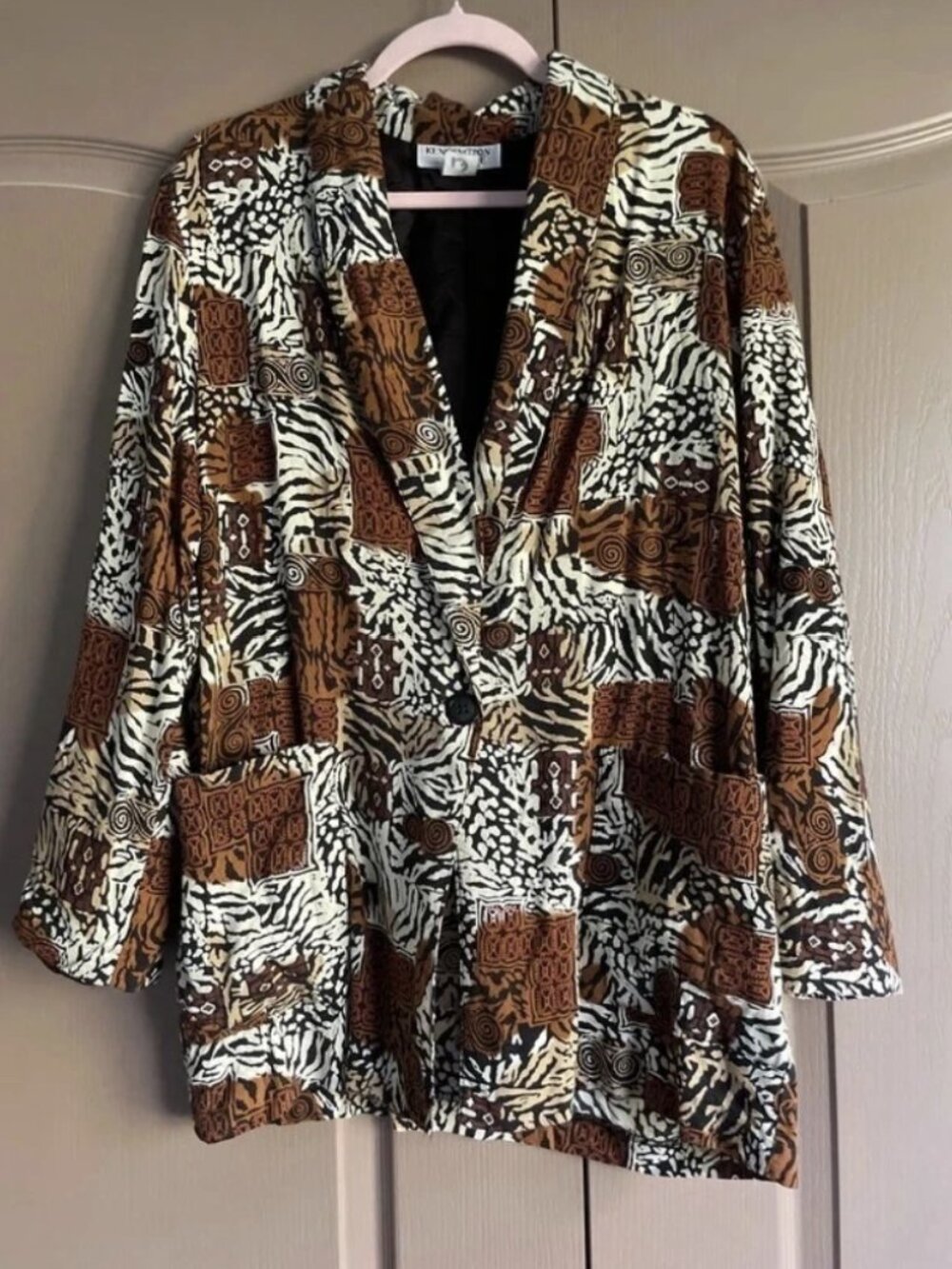Flowy blazer woman size L rayon blazer